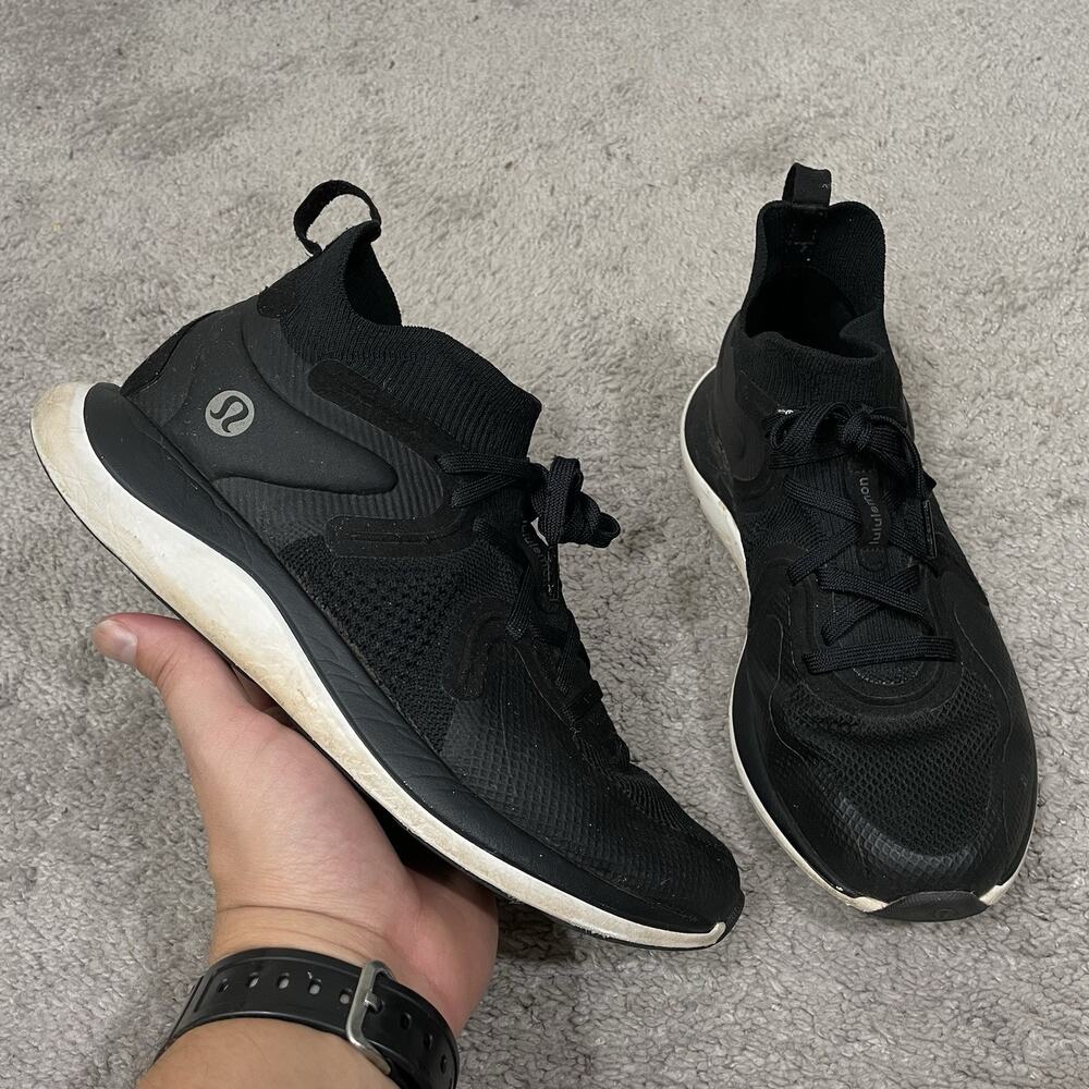 Lululemon Chargefeel Workout Mid 2 Running Shoes Women's Size 7.5 Black White